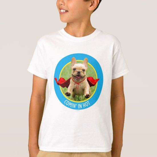 Cute French Bulldog Superhero Runs in Grass T-Shirt