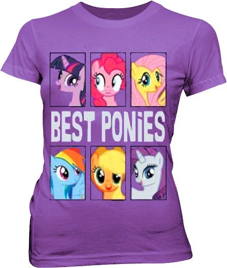 My Little Pony Best Ponies Character Frames Juniors Grape Purple T-shirt