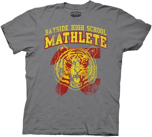 Saved By The Bell Bayside Tigers Mathlete Charcoal T-Shirt