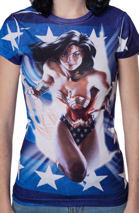 Ladies Wonder Woman Stars Shirt