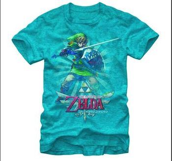 Legend Of Zelda Skyward Link Turq T-Shirt 