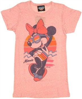 Disney Minnie Mouse Beach Sunset Baby Doll Tee by JUNK FOOD