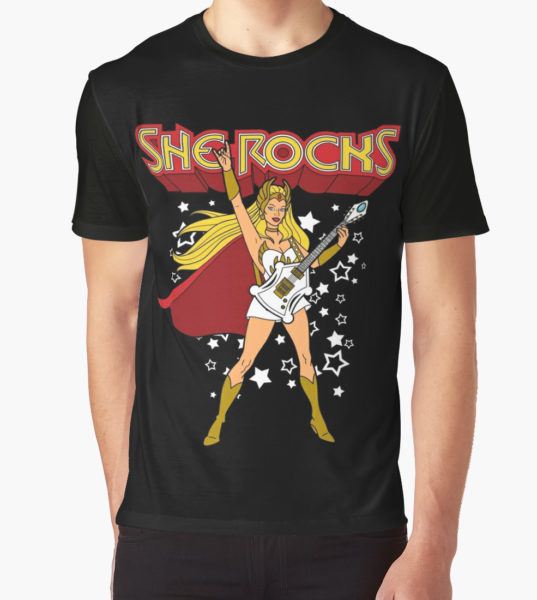 She Rocks Graphic T-Shirt by BoggsNicolasArt T-Shirt