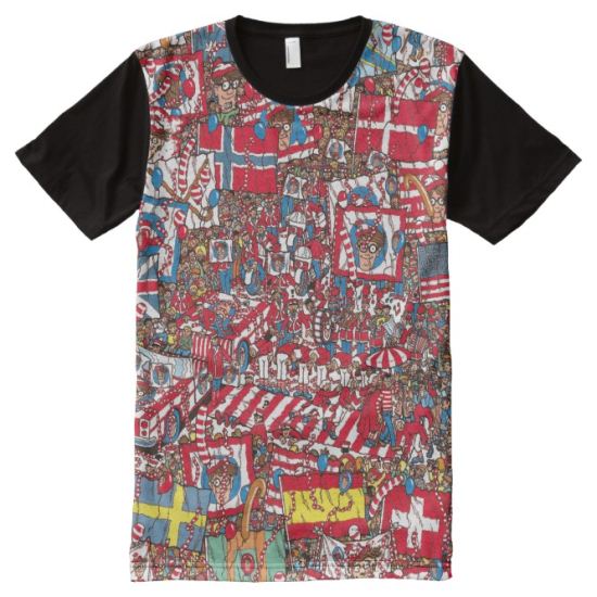 Where's Waldo Enormous Party All-Over Print T-shirt