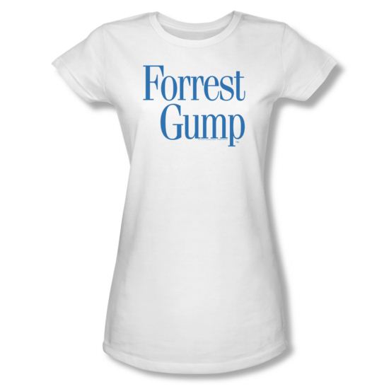 Forrest Gump Shirt Juniors Logo White Tee T-Shirt