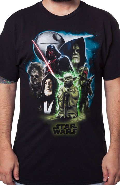 Boba Fett and Ships Prisma Wars T-Shirt NEW UNWORN Star Wars Darth Vader S-XL