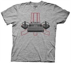 Atari Shirt 2600 With Symbol Adult Grey Tee T-Shirt