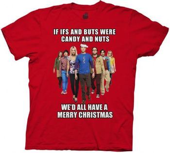 The Big Bang Theory Cast We'd All Have A Merry Christmas Adult T-Shirt