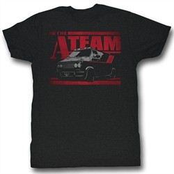 A-Team Shirt Team Van2 Adult Black Tee T-Shirt