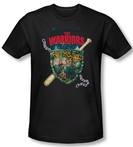 The Warriors Shirt Shield Adult Black Tee T-Shirt