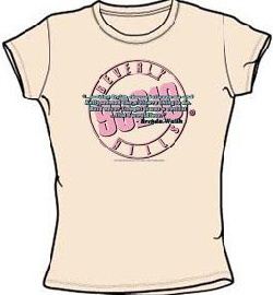 Beverly Hills 90210 Juniors T-shirt To Be or Not To Be Cream Tee Shirt