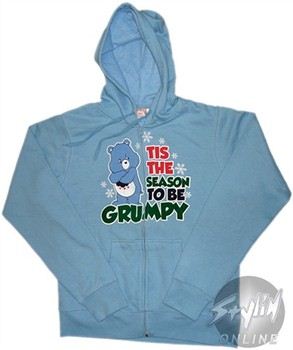 Care Bears Tis The Season To Be Grumpy Full Zipper Youth Hooded Sweatshirt
