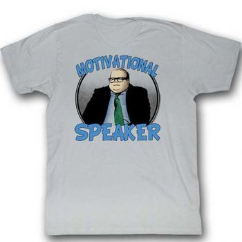 SNL Saturday Night Live Motivational Speaker Adult Silver T-shirt
