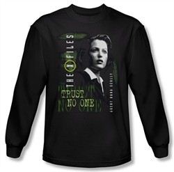 X-Files Shirt Scully Long Sleeve Black Tee T-Shirt