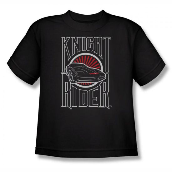 Knight Rider Shirt Kids Logo Black T-Shirt