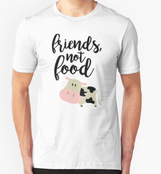 Friends Not Food - Vegan  T-Shirt by SparksGraphics T-Shirt