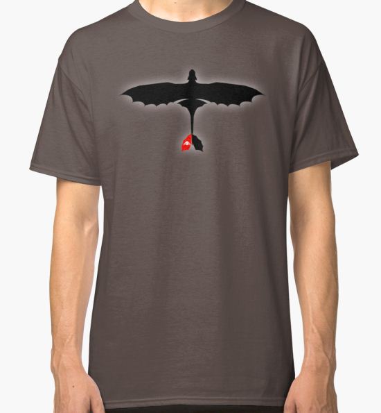 How to Train Your Dragon - Night Fury - Toothless Silhouette Classic T-Shirt by Brit Eddy T-Shirt