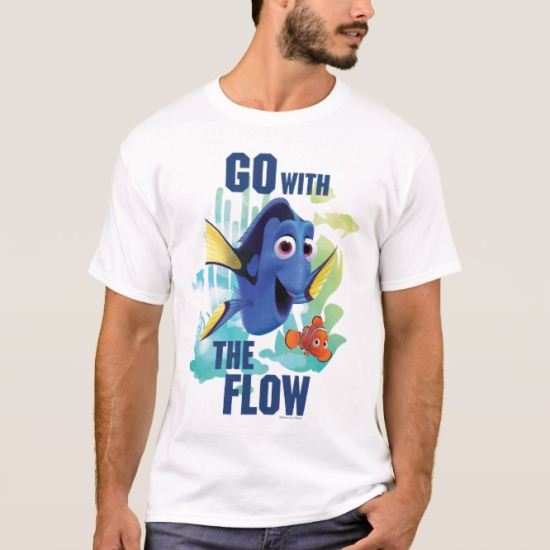 Dory & Nemo | Go with the Flow Watercolor Graphic T-Shirt