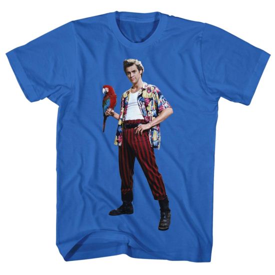 Ace Ventura Shirt Parrot Royal Blue Tee T-Shirt