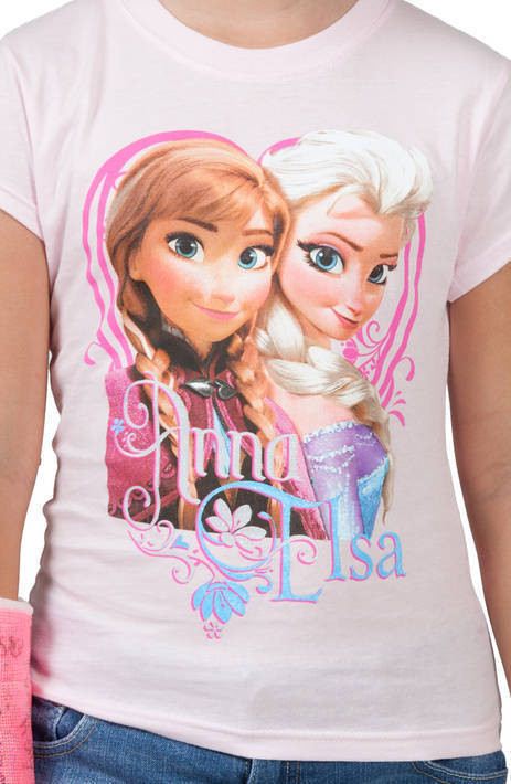 Pink Anna and Elsa Shirt