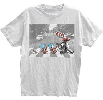 Dr. Seuss Abbey Seuss White Adult T-Shirt
