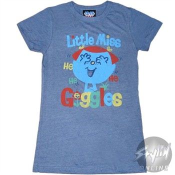 Little Miss Giggles Blue Baby Doll Tee by JUNK FOOD