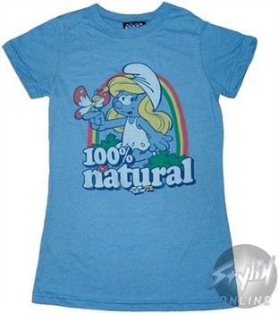 Smurfs Smurfette 100% Natural Baby Doll Tee by JUNK FOOD