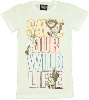 Where the Wild Things Are Save Your Wildlife Baby Doll Tee by JUNK FOOD