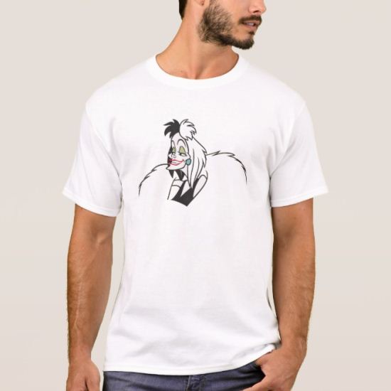 101 Dalmatians Cruella deville villain smiling T-Shirt