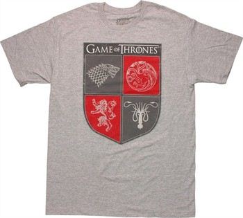 Game of Thrones Four House Sigil Shield T-Shirt Sheer