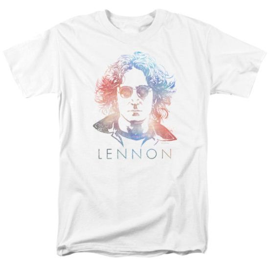 John Lennon Shirt Colorful White Tee T-Shirt