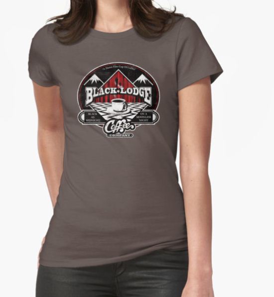 Black Lodge Coffee Company (distressed) T-Shirt by Mephias T-Shirt