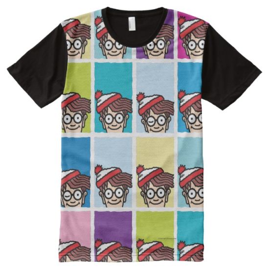 Where's Waldo Colorful Pattern All-Over Print T-shirt