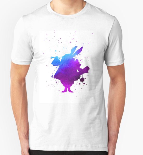 Purple splatter Mr Rabbit T-Shirt by peggieprints T-Shirt