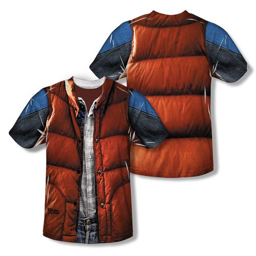 Back to the Future Marty McFly Costume Vest Sublimation Adult T-Shirt