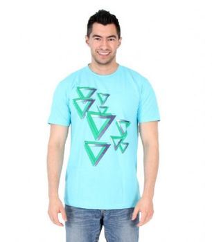 The Big Bang Theory Sheldon Triangles Graphic Light Blue Adult T-Shirt