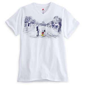 Mickey Mouse and Walt Disney V-Neck Tee for Adults - Walt Disney World