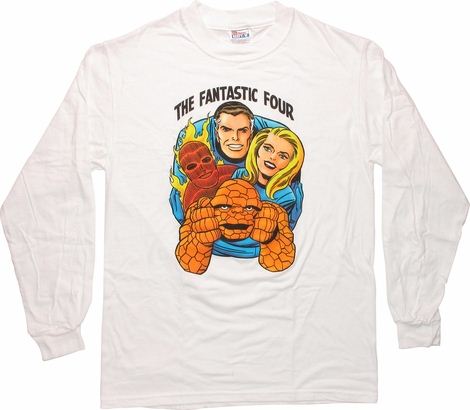 Fantastic Four Faces Long Sleeve T-Shirt