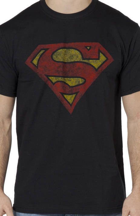 Distressed Superman Logo Shirt