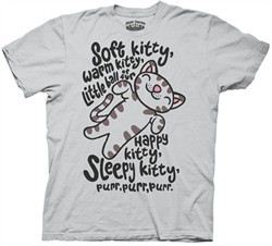 Big Bang Theory T-shirt Soft Warm Happy Little Kitty Grey Tee