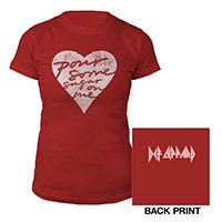 Def Leppard Pour Some Sugar On Me Red Ladies Tee