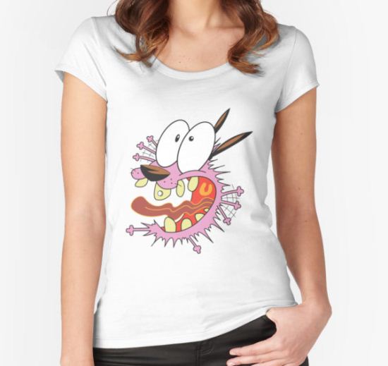 courage the cowardly dog Women's Fitted Scoop T-Shirt by oviazizah T-Shirt