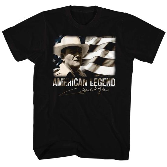 John Wayne Shirt American Legend Black T-Shirt