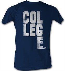 Animal House T-Shirt ? College Scrabble Adult Navy Blue Tee Shirt