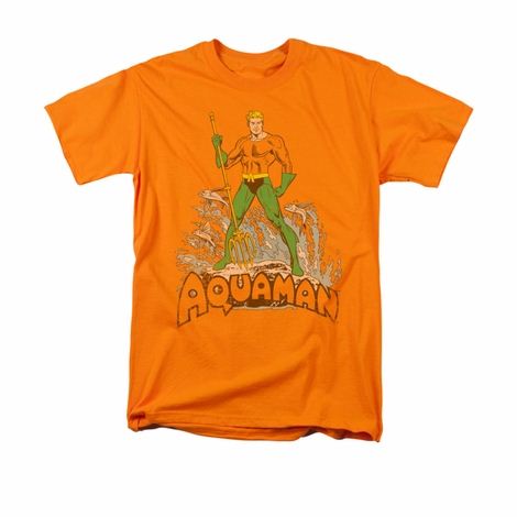 Aquaman Standing Vintage T Shirt
