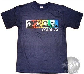 Coldplay Group Blue T-Shirt