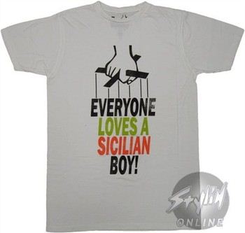 Godfather Everyone Loves a Sicilian Boy T-Shirt Sheer