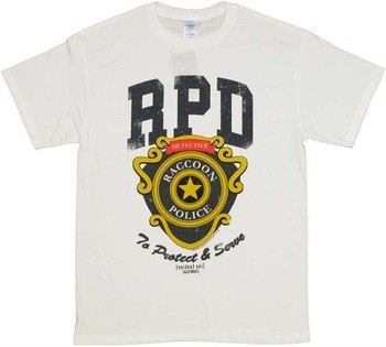 Resident Evil Raccoon Police Detective To Protect and Serve T-Shirt