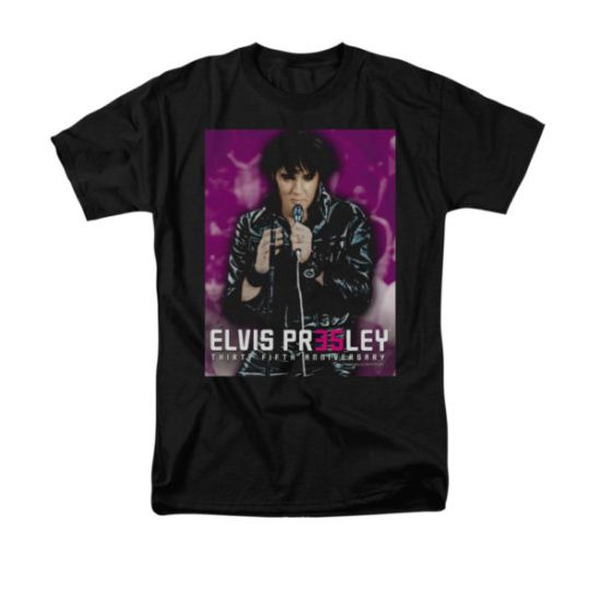 Elvis Presley Shirt 35 Leather Black T-Shirt