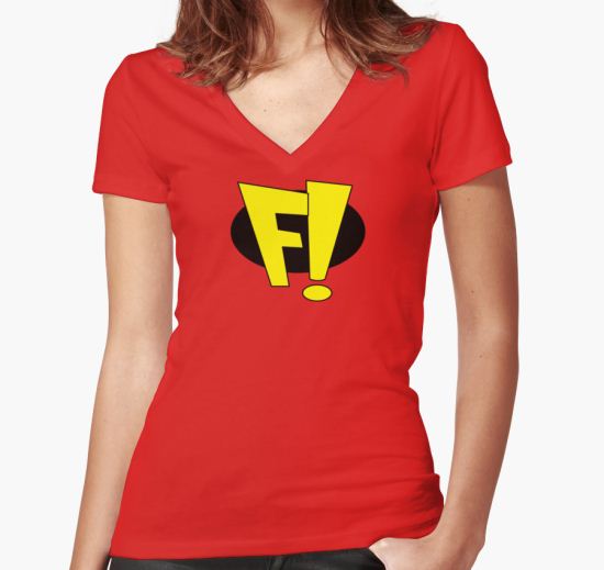 freakazoid logo Women's Fitted V-Neck T-Shirt by claritykiller T-Shirt